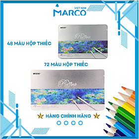 Hình ảnh Hộp Bút Chì Màu Cao Cấp Marco Raffine 7100 - 48/72 Màu - Hộp Thiếc - Nhiều Màu Đậm Vẽ Tranh Tô Màu
