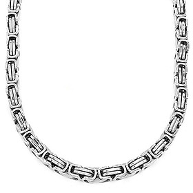 Dây chuyền nam titan cao cấp thời trang kiểu ziczac trangsucpt màu trắng inox thép không gỉ PTDCNA26