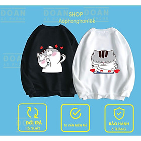 BST Áo Sweater Nam Nữ, Áo Thun Mèo Ami Bụng Siêu Bự Siêu To Khổng Lồ, SIÊU NHẸ, SIÊU ẤM, KHÔNG XÙ