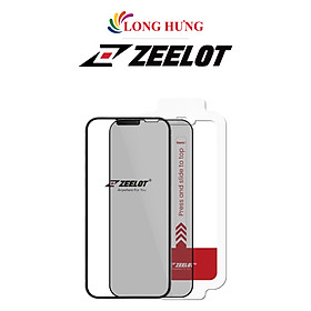 Dán màn hình cường lực Full viền chống nhìn trộm Zeelot SOLIDsleek dành cho iPhone 13 Series (hỗ trợ Kit dán) - Hàng chính hãng