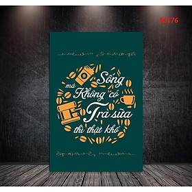 Tranh treo tường, trang trí/Quán trà sữa, cà phê 3D/Gỗ MDF Hàn Quốc chống ẩm mốc, mối mọt TS2