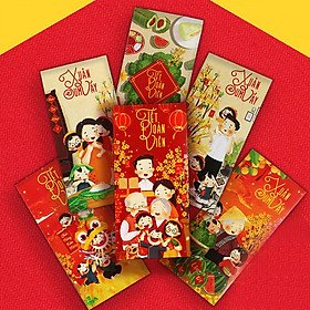 Nơi bán Bao Lì Xì Tết 2019 - Combo 5 Xấp Họa Tiết Ngẫu Nhiên - Giá Từ -1đ