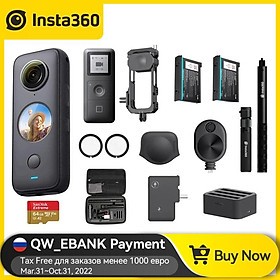 Máy ảnh hành động Insta 360 One X2 360 gốc Video 5,7K VR Chống nước 10M Máy ảnh thể thao toàn cảnh bỏ túi Insta360 One X2 Màu sắc: Gói 1