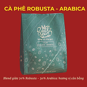 Cà Phê Arabica và Robusta Rang Xay Nguyên Chất 100% Real Bean Coffee (250g)
