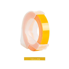 3D Plastic Embossing Label Tape Refill for DYMO 12965 1610 Label Maker with 3/8 Inch * 9.8 feet, 1 Roll Yellow