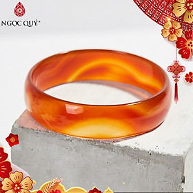 Vòng tay mã não đỏ bản hẹ mệnh hỏa, thổ - Ngọc Quý Gemstones