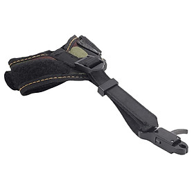 Archery Compound Bow Release Trigger Adjustable Wrist Strap -Black