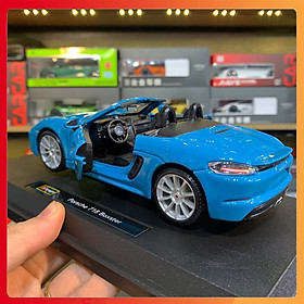 Mô hình xe Pors cher 718 Boxster tỉ lệ 1:24 Bburago - Màu xanh