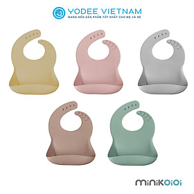MinikOiOi Yếm ăn dặm silicone cao cấp có máng hứng chống thấm dễ vệ sinh cho bé