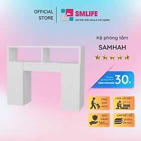 Tủ phòng tắm gỗ hiện đại SMLIFE Samhah | Gỗ MDF dày 17mm chống ẩm | D80xR20xC60cm