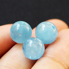 Mua Hạt Đá Aquamarine Tự Nhiên Xanh Biển 8mm (Loại AAA