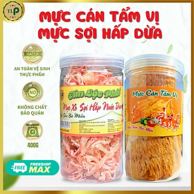 Mực sấy khô tẩm vị và mực sấy khô xé sợi - mỗi hũ 200g