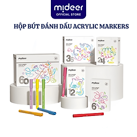 Bút đánh dấu màu dạ nước Mideer Acrylic Markers, Bút nhớ highlight cho bé