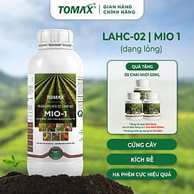 Phân bón hữu cơ TOMAX LAHC-02, MIO 1 Cứng Cây, Kích Rễ, Hạ Phèn Cực Hiệu Quả - Chai 1L