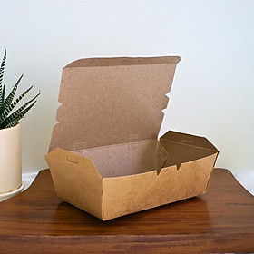 Mua 100 HỘP CƠM GIẤY NÂU 150MM  160MM (Kraft)