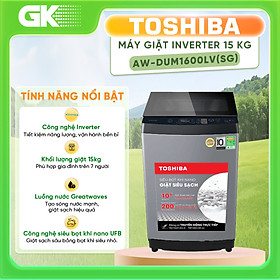 Mua AW-DUM1600LV(SG) - Máy giặt Toshiba Inverter 15 kg AW-DUM1600LV(SG) - Hàng Chính Hãng - Chỉ Giao Hồ Chí Minh
