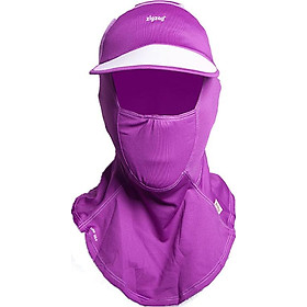 Nón khẩu trang chống nắng UPF50+ tím Zigzag MAS00302 size