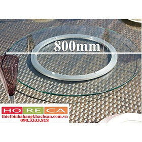 Mua bộ mâm xoay bàn ăn 800mm bao gồm đế nhôm 400mm  mặt kính cường lực 800mm dùng để trang trí và thuận tiện gắp thức ăn