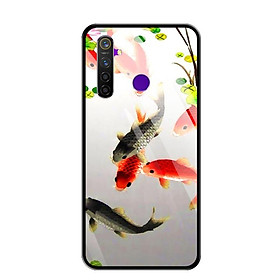 Ốp lưng kính cường lực cho điện thoại Realme 5 Pro - 0150 FISHES03 - Hàng Chính Hãng