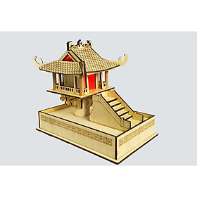 Mô hình chùa Một cột bằng gỗ