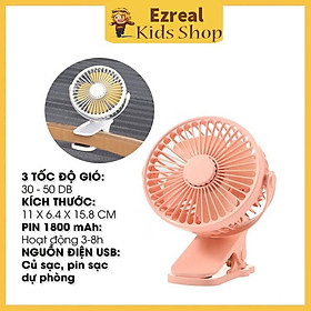 Mua Quạt Kẹp Xe Nôi Cho Bé - Quạt Tích Điện Mini Siêu Mát  Quạt Kẹp Bàn Có Cổng Usb Đa Năng