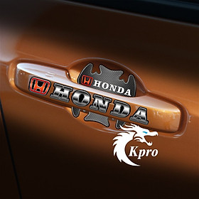 Combo 4 miếng dán Logo chống trầy xước hõm tay nắm cửa ô tô, xe hơi - Hàng Kpro chất lượng cao