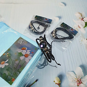 Vòng tay da cung hoàng đạo mặt đá màu