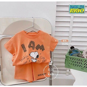 Set bộ cotton 4c in hình siêu cưng cho bé trai, gái 8-18kg