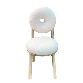 Mua Ghế ngồi trang điểm dễ thương dành cho nữ DONUT-F Nội thất Capta Ghế gỗ ash nệm vải lông cừu màu trắng kem sang trọng hiện đại tại HCM