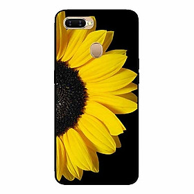 Ốp lưng in cho Oppo F9 / Oppo A7 - 2018 Hoa Hướng Dương Nền Đen