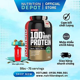 [TẶNG SHAKER] Sữa tăng cơ cho người tập gym (5lbs - 75 servings) – Nutrend 100% Whey Protein (Whey Protein Blend) - Nutrition Depot Vietnam