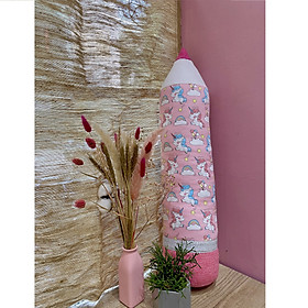 Gối bút chì handmade mẫu pony kì lân unicorn hồng đáng yêu, dễ thương cho bé gái