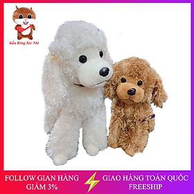 Gấu bông chó Poodle lông xù cao cấp, quà tặng thú nhồi bông hàng nhập khẩu