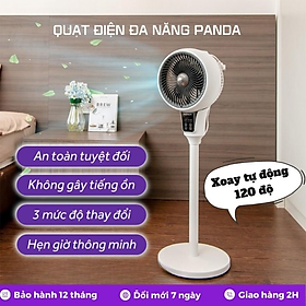 Mua Quạt Tuần Hoàn Không Khí Panda   Quạt Cây Đứng Quay 360 Độ   Giúp Lưu Thông Không Khí   Thông Thoáng Phòng Ốc Có Điều Khiển Từ Xa   Màn Hình Cảm Ứng - Công Suất 35W