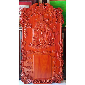 Mua ĐỐC LỊCH GỖ HƯƠNG LIỀN KHỐI ĐỤC NỔI SƠN PU -PHÚC LỘC THỌ-G192