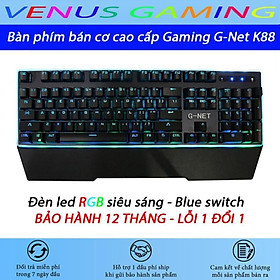 Mua Bàn phím Gaming G-Net K68 - Led ranibow - Blue Switch - Switch quang học - Màu đen  - Hàng Chính Hãng