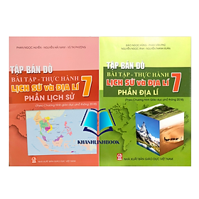 Sách - Combo Tập bản đồ Bài tập Thực hành, Lịch sử và Địa lí 7 (Theo chương trình Giáo dục phổ thông 2018)(ĐN)