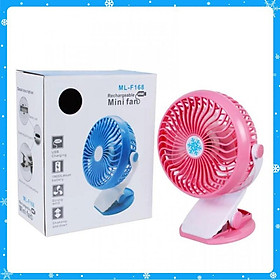 Mua Quạt Mini Sạc Pin Kẹp Bàn Xoay 360 Độ ML-F168 Sử Dụng Cổng Sạc USB Với 3 Tốc Độ Gió Thông Minh  Tiện Dụng (Giao Mẫu Ngẫu Nhiên) - Hàng Chất Lượng
