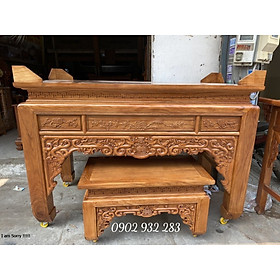 Mua Bộ án thờ gỗ gõ đỏ 1m54 - Đồ Gỗ Mạnh Hùng