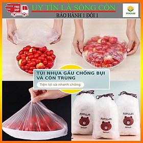 Mua Set 100 Màng Bọc Thực Phẩm PE Có Chun Bọc Đồ Ăn Có Thể Tái Sử Dụng - Set 100 Túi Bọc Thực Phẩm Đa Năng