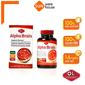 Hình ảnh Viên Uống Olympian Labs Alpha Brain Bổ Não, Tăng Cường Tuần Hoàn Máu Não - Hộp 60 Viên