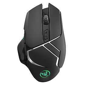 HXSJ T60 Wireless Gaming Mouse 2.4G Wireless Charging Mouse Breathing Light Mouse with Adjustable DPI Black