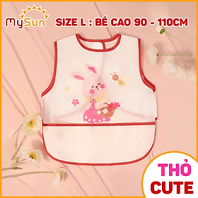 Áo yếm ăn dặm cho bé trai gái choàng chống thấm dài tay MySun