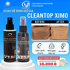 Dung Dịch Vệ Sinh Đồ Da XIMO CLEANTOP Cao Cấp Làm Sạch Làm Bóng ,Chống Bong Tróc