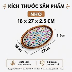 Khay Mây Ovan Khảm Trai Cá Cầu Vồng – Hàng Thủ Công Mỹ Nghệ Việt Nam