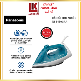 Bàn ủi hơi nước Panasonic NI-S430GRA 2300W - Công suất khỏe - Hơi phun mạnh mẽ - Chống đóng cặn - Hàng chính hãng, Bảo hành chính hãng 12 tháng