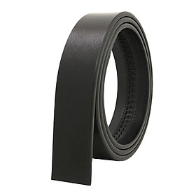 Men Belt Without Buckle 3.5cm Width Adjustable Holeless PU Leather Belt