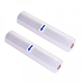 Mua Combo 2 Cuộn Túi Hút Chân Không Thực Phẩm Chuyên Dụng (Bề mặt dập nổi - 1 mặt nhám)  Dùng Cho Máy Hút Chân Không XinBaoLong - Kích thước 1 Cuộn (Rộng x Dài) 20 x 500 cm
