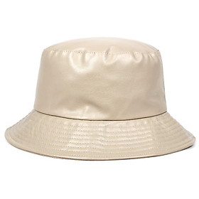Mũ bucket da PU chống nắng ngoài trời phong cách hip hop đường phố cho nam và nữ