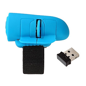 Mini Wireless USB Finger Mouse Optical Handheld Mice for Laptop PC Black